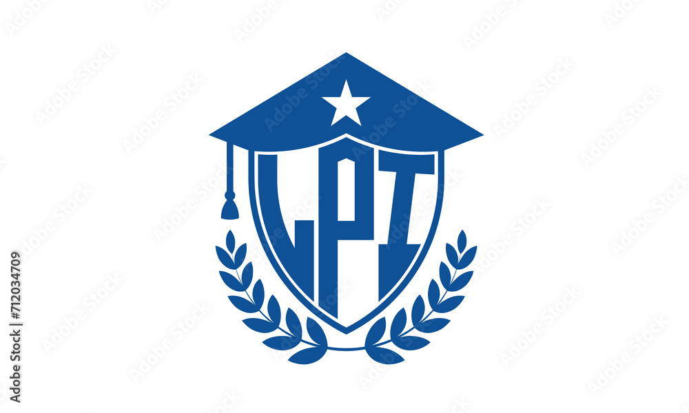 LPI three letter iconic academic logo design vector template. monogram, abstract, school, college, university, graduation cap symbol logo, shield, model, institute, educational, coaching canter, tech LPI three letter iconic academic logo design vector template. monogram, abstract, school, college, university, graduation cap symbol logo, shield, model, institute, educational, coaching canter, tech