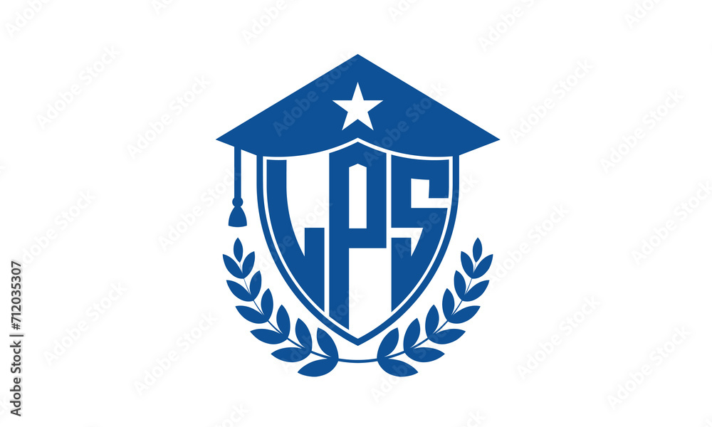 LPS three letter iconic academic logo design vector template. monogram, abstract, school, college, university, graduation cap symbol logo, shield, model, institute, educational, coaching canter, tech LPS three letter iconic academic logo design vector template. monogram, abstract, school, college, university, graduation cap symbol logo, shield, model, institute, educational, coaching canter, tech