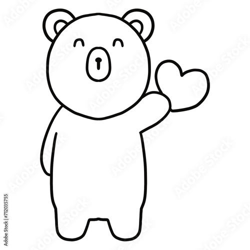 coloring page. coloring animals teddy bear