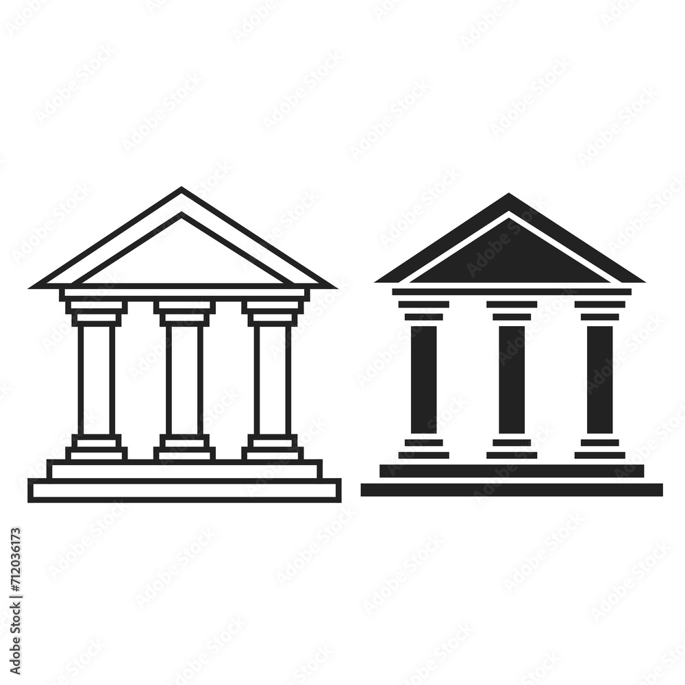 bank building flat icon vector bank building flat icon vector