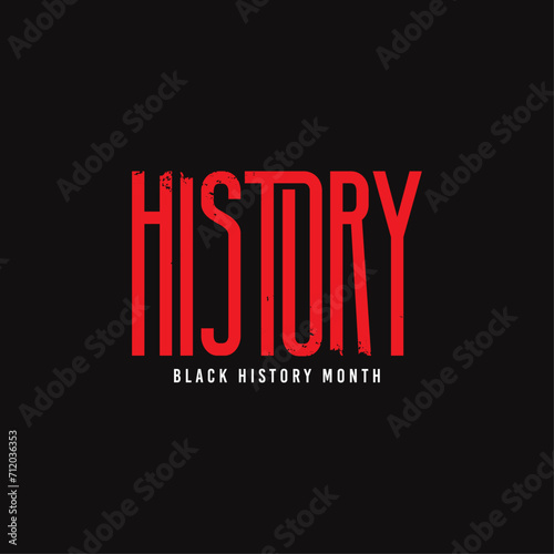 Black History Month vector template. Design for banner  greeting cards or print.
