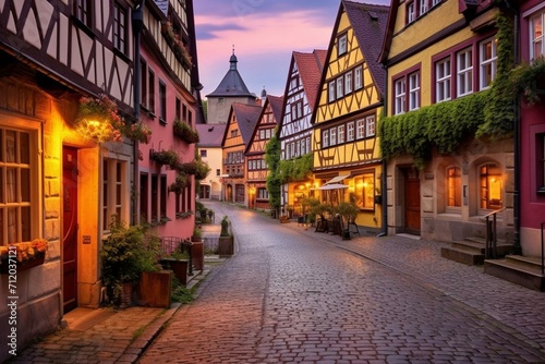 Historic town, Minden, Germany. Generative AI photo