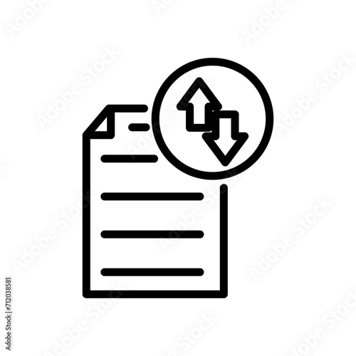 transfer paper document line logo icon vector image