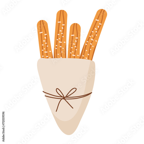 spanish dessert churros with sugar powder