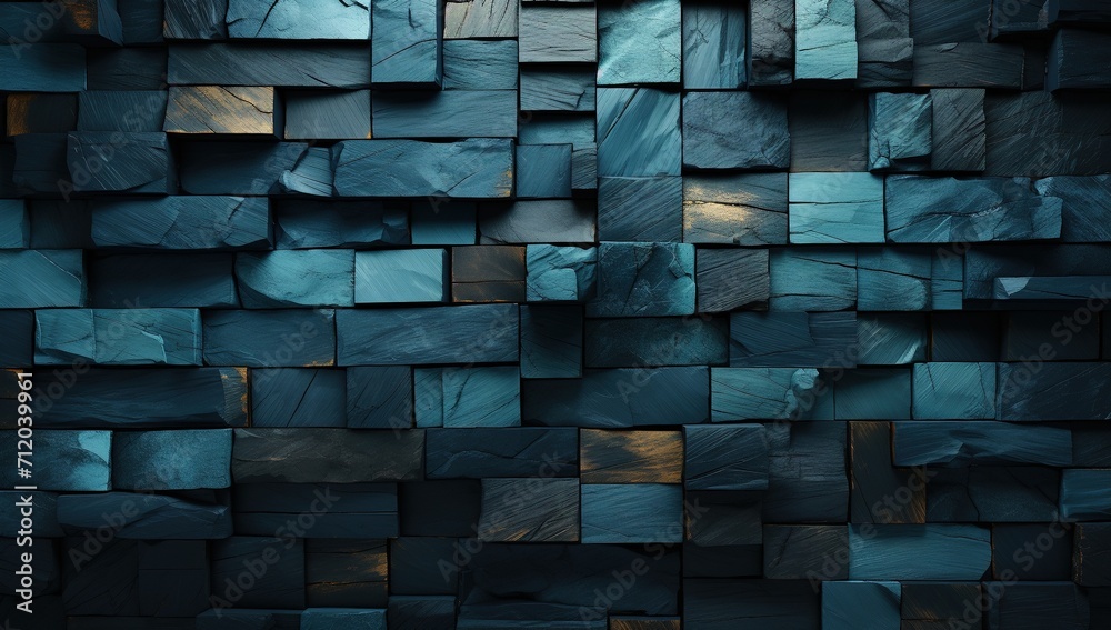 Abstract background made of cubes. Created with Ai - obrazy, fototapety, plakaty 