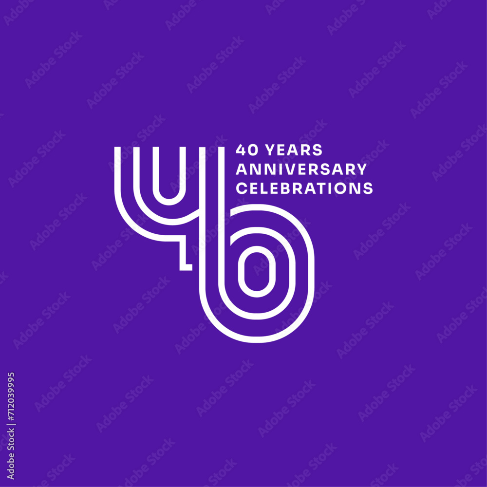 40 years anniversary celebrations logo concept 40 years anniversary celebrations logo concept