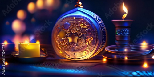 Ramadan moon, mosque, leant background design