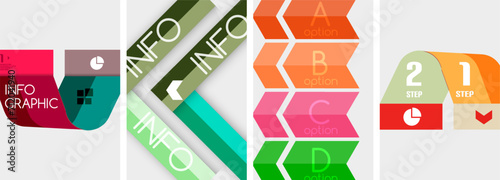 Set of line infographic backgrounds. Vector illustration For Wallpaper, Banner, Background, Card, Book Illustration, landing page