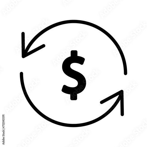 money round line icon logo vector image