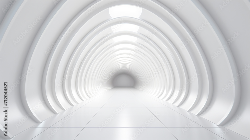 white hallway tunnel modern background with day light white hallway tunnel modern background with day light