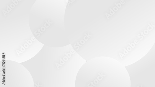 Minimalist elegant background in gray and white. Vector illustration with simple gradient. clear background with abstract pattern of bubbles or circles. Suitable for web, technology design, posters. © Unplanned_Pixel