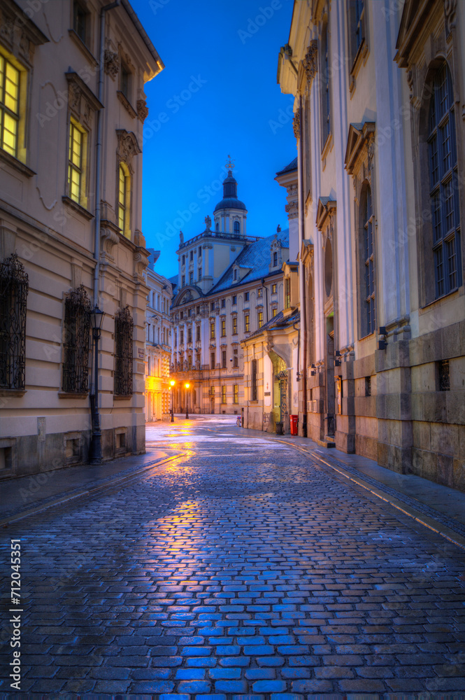 beautiful Wroclaw Old Town, University of Wrocław, Lower Silesia, Poland