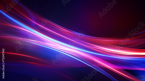glowing sparkling lines moving on bright color background