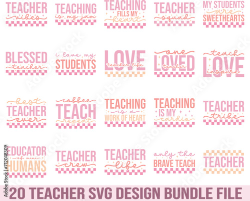 Teacher Retro SVG Design Bundle,Teacher Retro Svg Design file