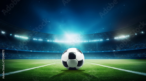 soccer field background illustration. ball in stadium © Aura