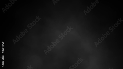 Dark black white smoke seamless loop motion background. photo