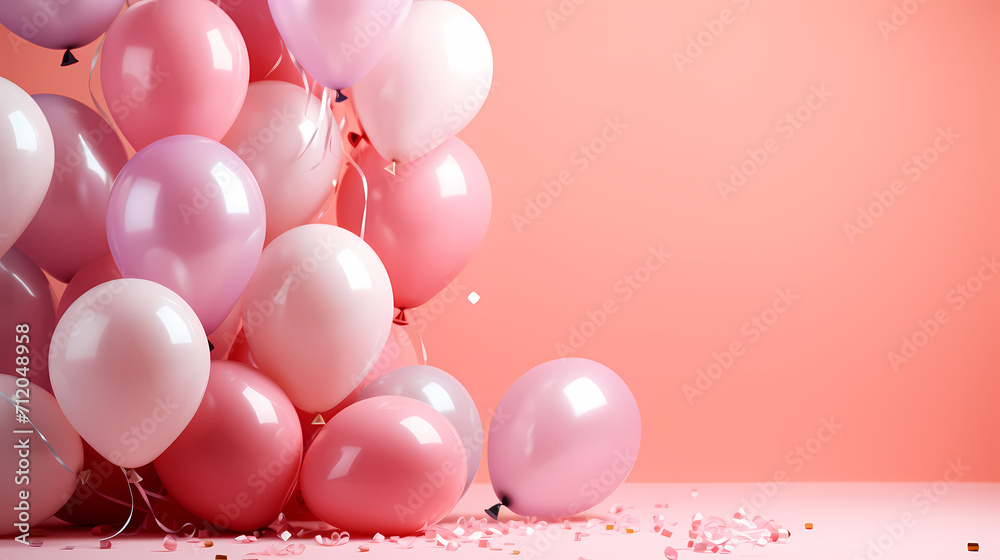 Celebration background with balloon decoration with copy space Celebration background with balloon decoration with copy space