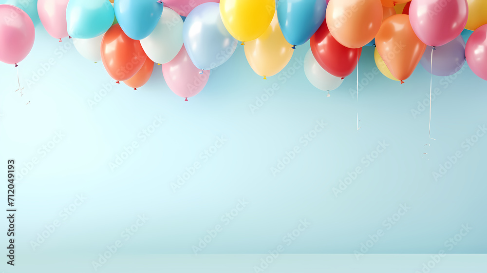 Celebration background with balloon decoration with copy space Celebration background with balloon decoration with copy space