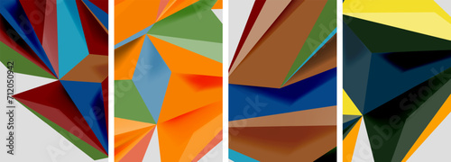 Wallpaper Mural Triangle low poly mosaic posters. Vector illustration For Wallpaper, Banner, Background, Card, Book Illustration, landing page Torontodigital.ca