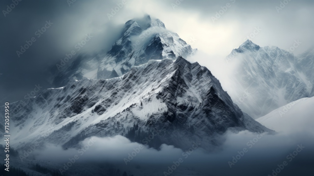 snow mountains, beauty, landscape photography, copy space, 16:9
