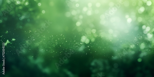 rain drops on the window of the city, Blurry Green Bokeh, Natural green background with blurred bokeh, Generative AI