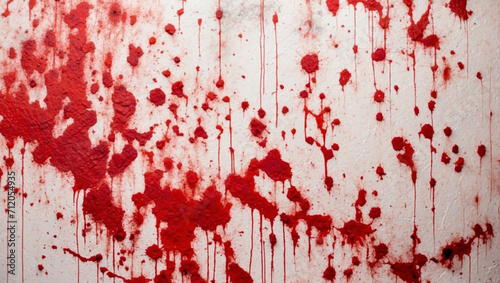 Texture of blood stains on the wall. Blood stained dirty wall background. photo