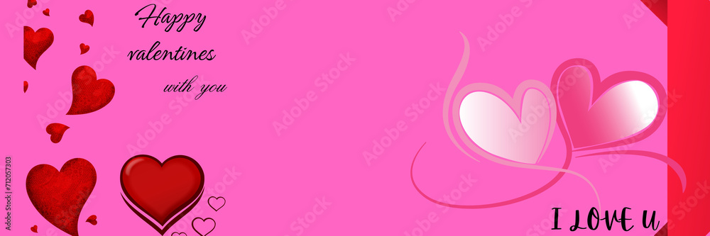 valentines day wishers pink background with flowers