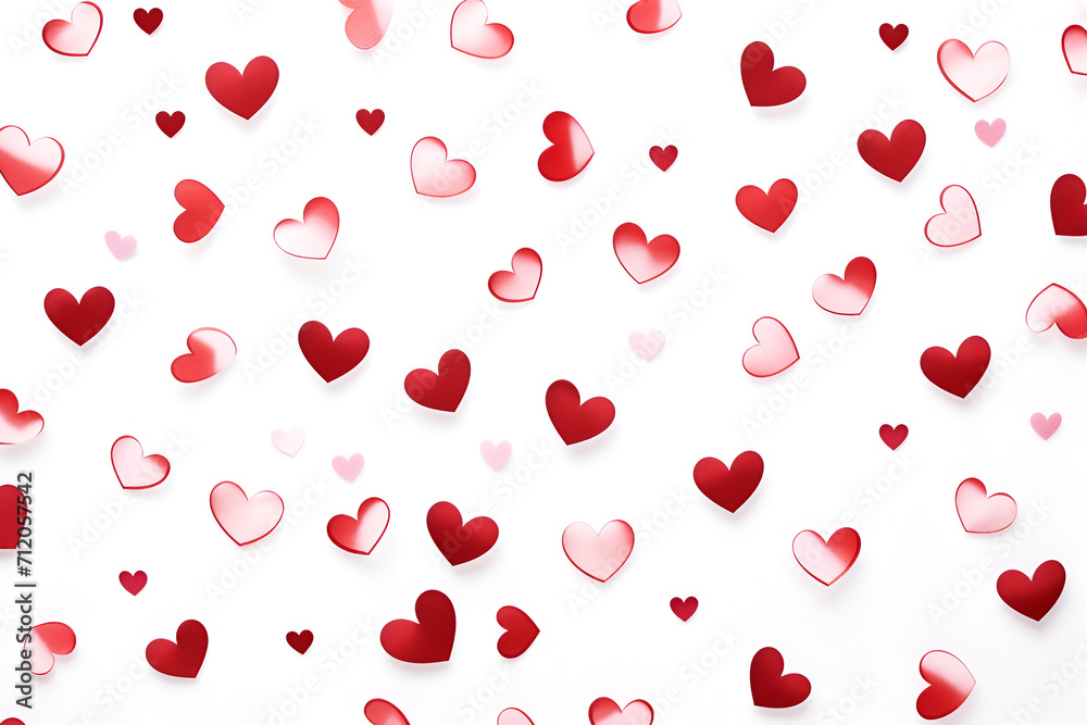 Valentine's red hearts background