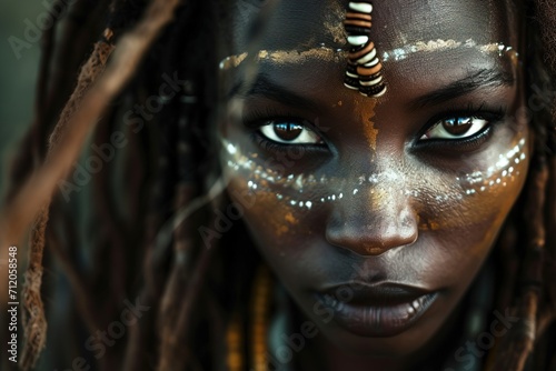 Beautiful African tribe woman. photo