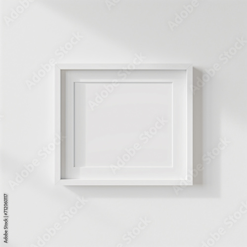 mockup of empty white frame