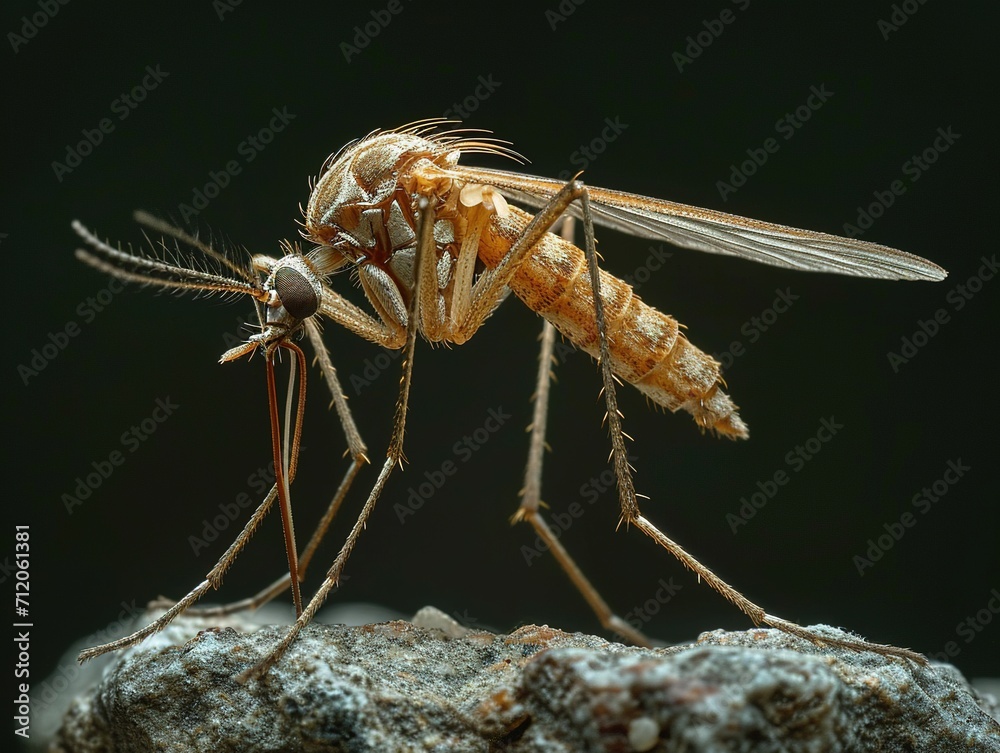 A mosquito eats lunch. A mosquito eats lunch.