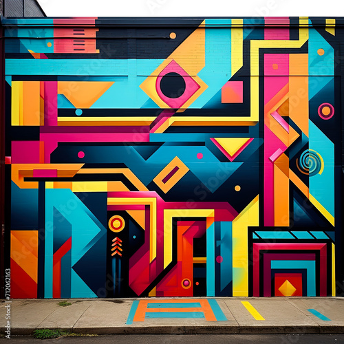 Bold and geometric pattern using vibrant colors
