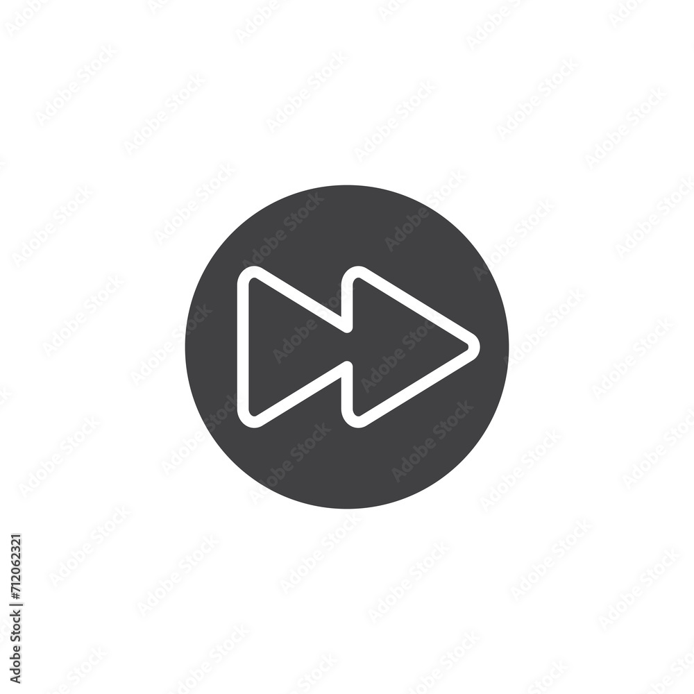 Circle forward button vector icon Circle forward button vector icon