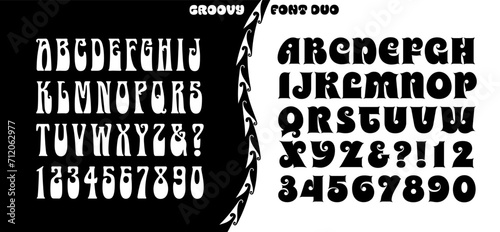 A pair of groovy alphabets with a distinctly 1960s vibe photo