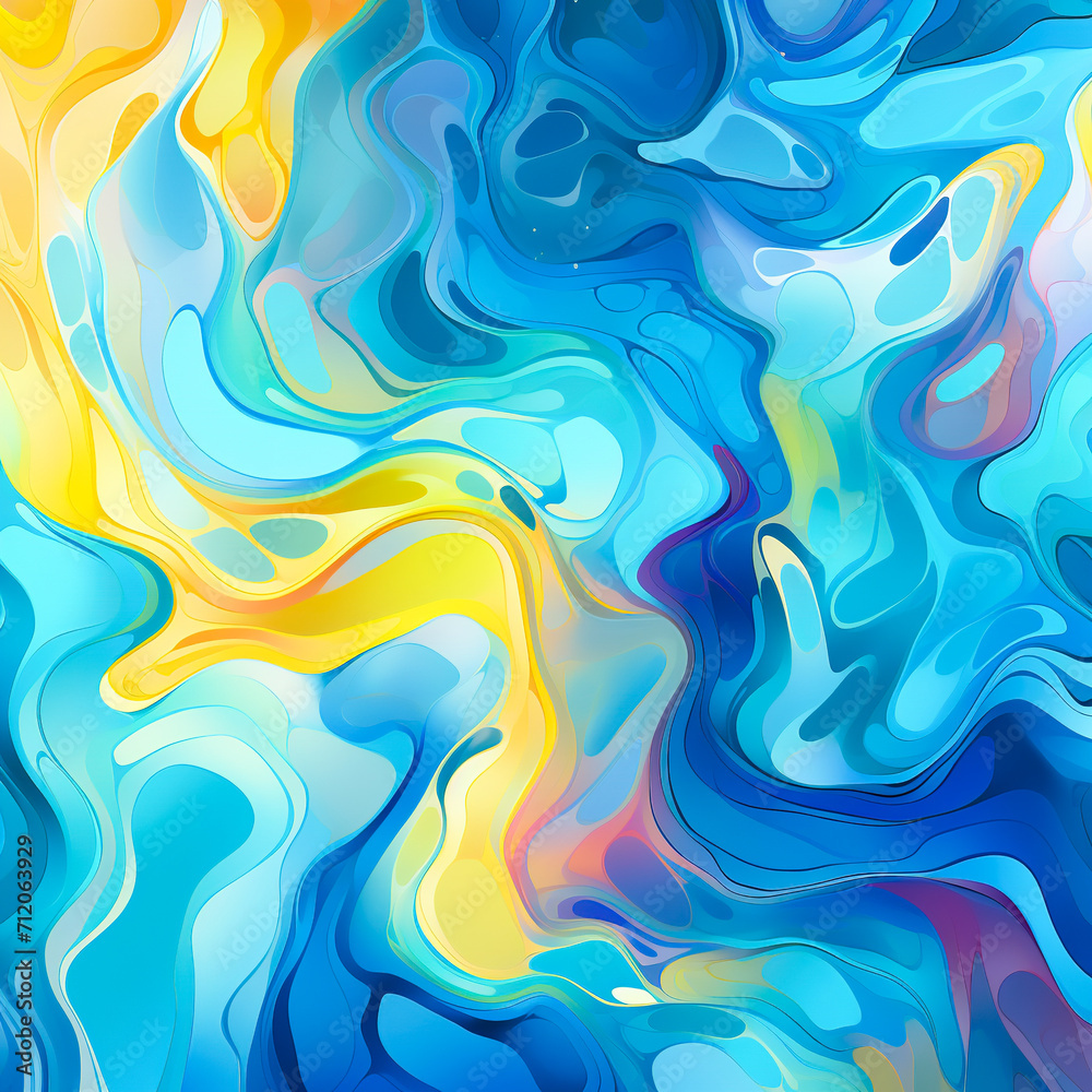 Abstract pattern with a fluid liquid