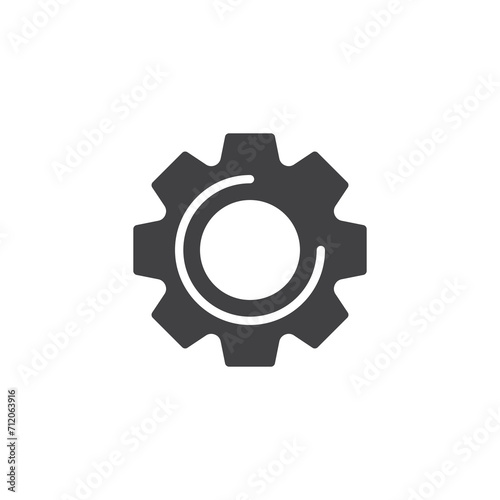 Settings gear vector icon
