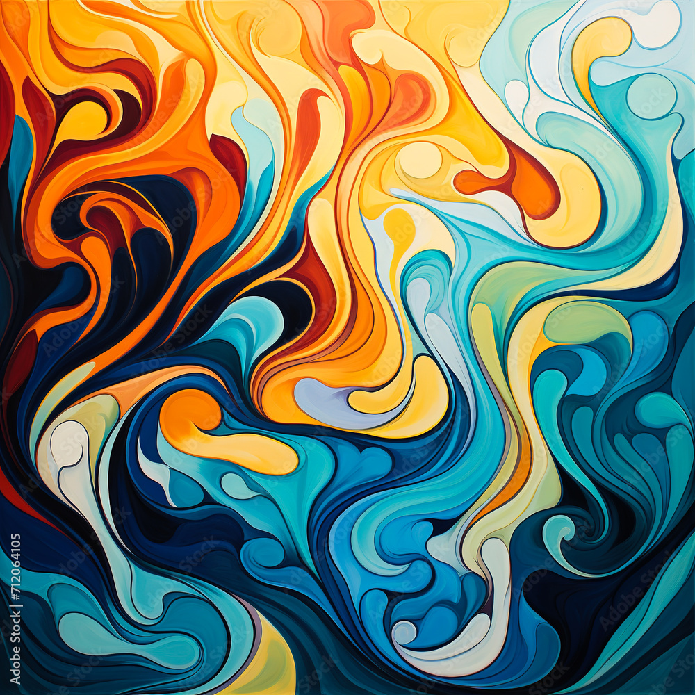 Pattern of abstract fluid shapes Pattern of abstract fluid shapes