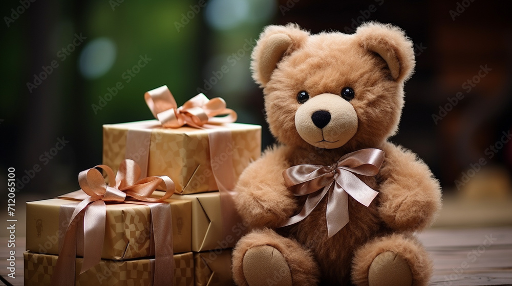 teddy bear with gift box teddy bear with gift box