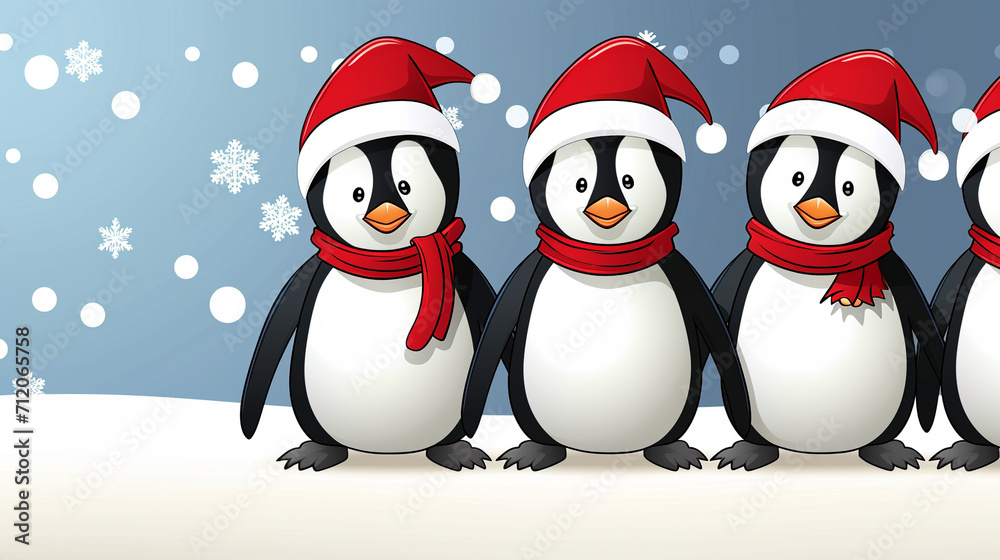 penguins on the christmas penguins on the christmas