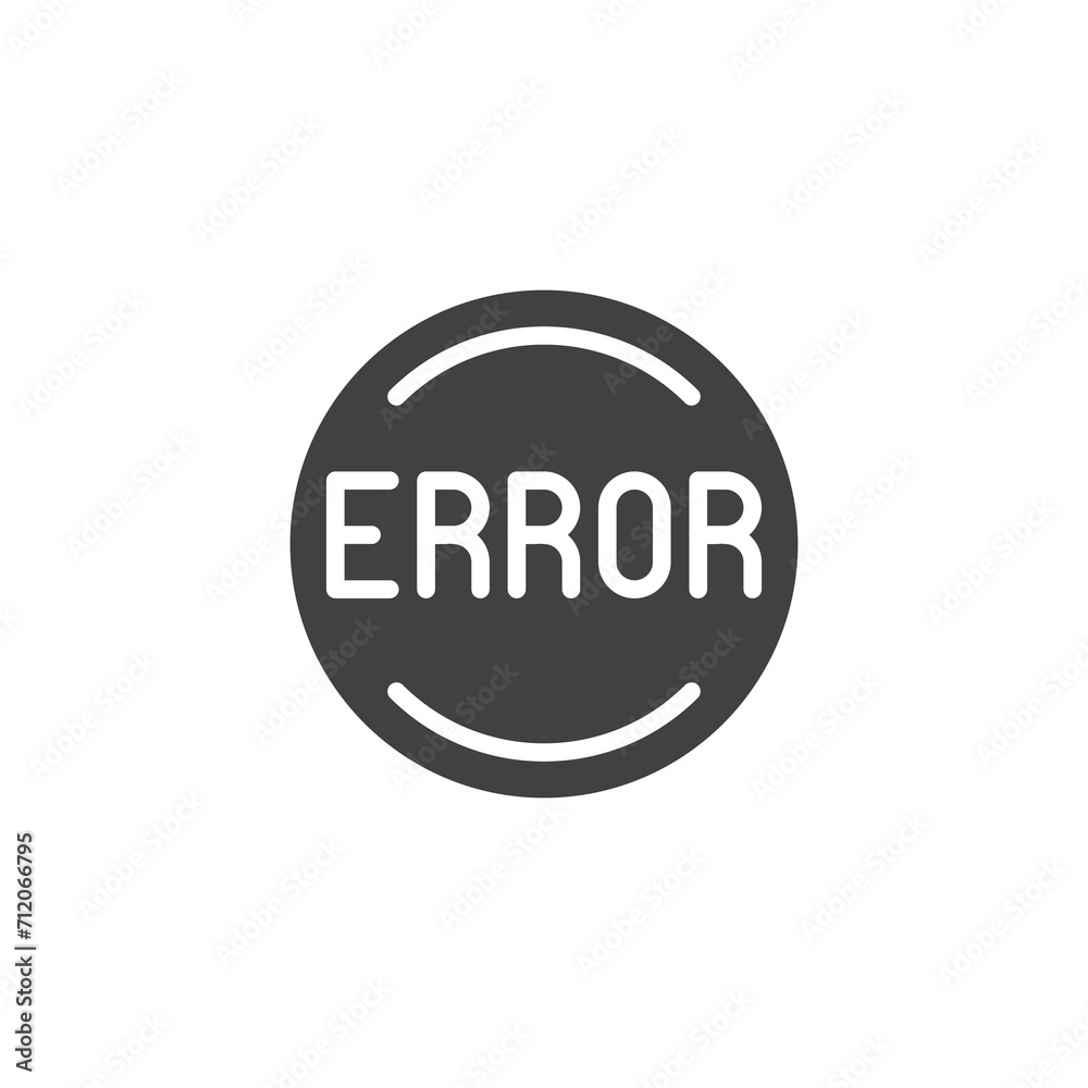 Round error button vector icon Round error button vector icon