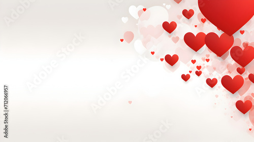 valentine red hearts background with copy space © Harshal