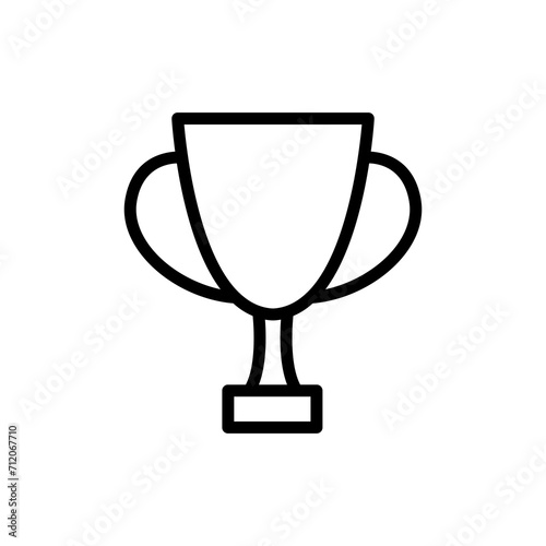 trophy line icon logo vector
