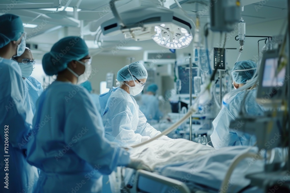 Picture inside the work room Hospital engineering industry engineers collaborate to efficiently design and install advanced medical equipment.