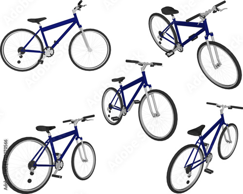 Vector sketch illustration of vintage classic bicycle design for road trips