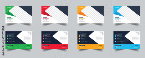 Modern Creative Corporate Post Card Template, Vector Template for Opening Invitation Editable, Professional Business Postcard Design, Event Card Design, Invitation Design, Direct Mail EDDM Template