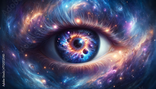 Abstract cosmic eye, esoteric universe and oneness #712072540