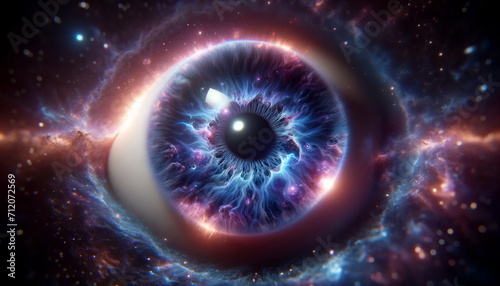 Abstract universal cosmic eye, esoteric oneness