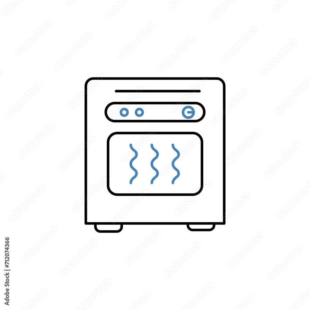 oven concept line icon. Simple element illustration. oven concept outline symbol design. oven concept line icon. Simple element illustration. oven concept outline symbol design.