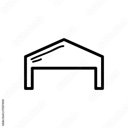 garage line icon logo vector