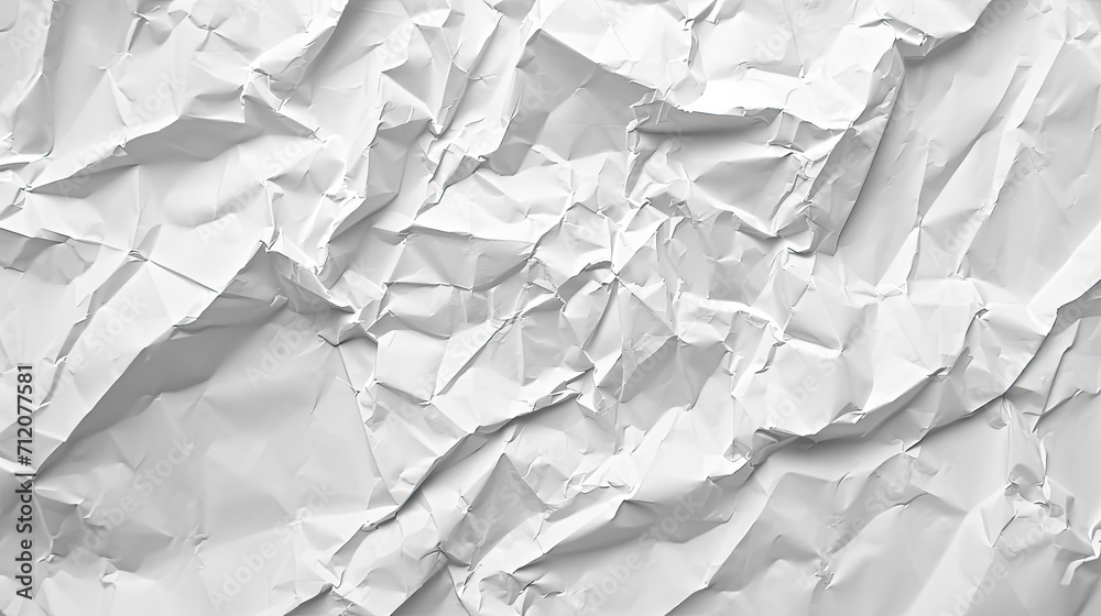 Obraz premium Crumpled White Paper Texture, Map